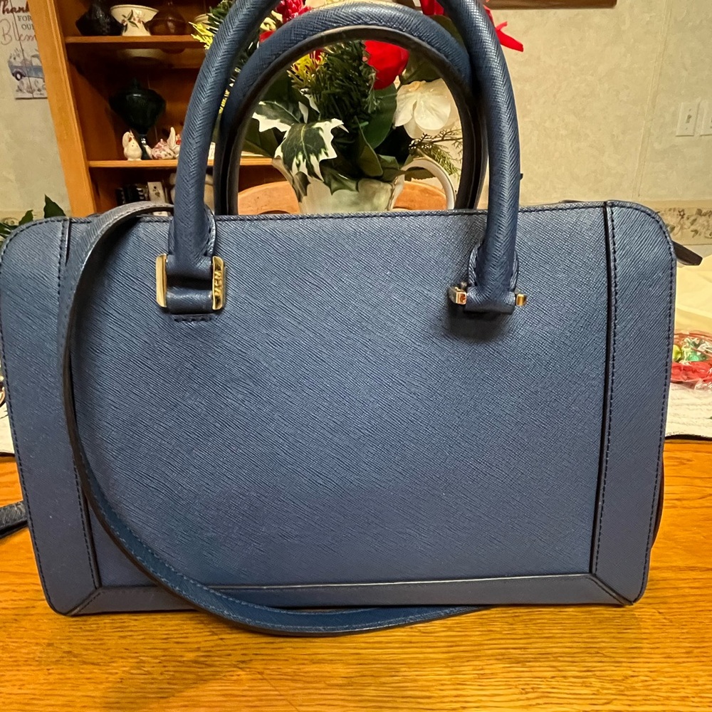 MCM Blue‎ Saffiano Leather 2 Way Bag - Picture 3 of 14